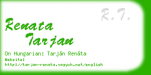 renata tarjan business card