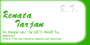 renata tarjan business card